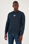 Pamuklu Regular Fit Bisiklet Yaka Erkek Sweat A2824-0006 İNDİGO