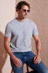 Pamuklu Regular Fit Bisiklet Yaka Erkek T Shirt 59020204 GRİ MELANJ