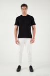 Pamuklu Regular Fit Bisiklet Yaka Erkek T Shirt 5904063 SİYAH