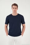 Pamuklu Regular Fit Bisiklet Yaka Erkek T Shirt 5904074 İNDİGO