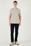Pamuklu Regular Fit Bisiklet Yaka Erkek T Shirt 5902948 TAŞ