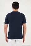 Pamuklu Regular Fit Bisiklet Yaka Erkek T Shirt 5904068 İNDİGO