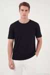 Pamuklu Regular Fit Bisiklet Yaka Erkek T Shirt 5904074 SİYAH