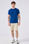 Pamuklu Regular Fit Bisiklet Yaka Erkek T Shirt 6SM5069-BL MAVİ
