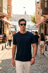 Pamuklu Regular Fit Bisiklet Yaka Erkek T Shirt 5904063 İNDİGO