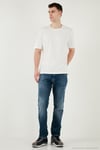 Pamuklu Regular Fit Bisiklet Yaka Erkek T Shirt 5902948 EKRU