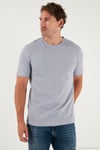 Pamuklu Regular Fit Bisiklet Yaka Erkek T Shirt 59020204 GRİ