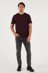 Pamuklu Regular Fit Bisiklet Yaka Erkek T Shirt 59020204 VİŞNE