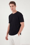 Pamuklu Regular Fit Bisiklet Yaka Erkek T Shirt 5904074 SİYAH
