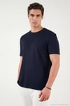 Pamuklu Regular Fit Bisiklet Yaka Erkek T Shirt 5904063 İNDİGO