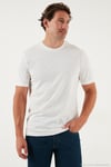 Pamuklu Regular Fit Bisiklet Yaka Erkek T Shirt 59020204 EKRU
