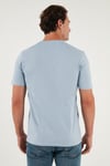 Pamuklu Regular Fit Bisiklet Yaka Erkek T Shirt 59020204 AÇIK MAVİ