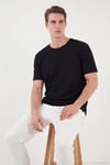 Pamuklu Regular Fit Bisiklet Yaka Erkek T Shirt 5904074 SİYAH