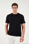 Pamuklu Regular Fit Bisiklet Yaka Erkek T Shirt 5904063 SİYAH