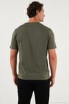 Pamuklu Regular Fit Bisiklet Yaka Erkek T Shirt 59020204 HAKİ