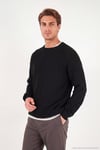 Pamuklu Regular Fit Bisiklet Yaka Erkek Kazak 7020263 SİYAH