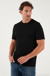 Pamuklu Regular Fit Bisiklet Yaka Erkek T Shirt 59020204 SİYAH