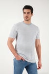 Pamuklu Regular Fit Bisiklet Yaka Erkek T Shirt 5904027 MAVİ