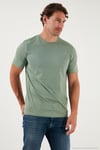 Pamuklu Regular Fit Bisiklet Yaka Erkek T Shirt 59020204 ELMA YEŞİLİ
