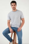 Pamuklu Regular Fit Bisiklet Yaka Erkek T Shirt 5904027 MAVİ
