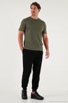 Pamuklu Regular Fit Bisiklet Yaka Erkek T Shirt 59020204 HAKİ