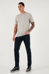 Pamuklu Regular Fit Bisiklet Yaka Erkek T Shirt 59020204 KÜL