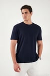 Pamuklu Regular Fit Bisiklet Yaka Erkek T Shirt 5904063 İNDİGO