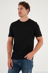 Pamuklu Regular Fit Bisiklet Yaka Erkek T Shirt 59020204 SİYAH