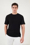 Pamuklu Regular Fit Bisiklet Yaka Erkek T Shirt 5904068 SİYAH