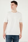 Pamuklu Regular Fit Bisiklet Yaka Erkek T Shirt 5902948 EKRU