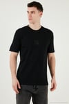 Pamuklu Regular Fit Bisiklet Yaka Erkek T Shirt 5902948 SİYAH
