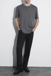Pamuklu Regular Fit Bisiklet Yaka Erkek T Shirt 066249-86569 GRİ