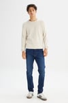 Pamuklu Regular Fit Bisiklet Yaka Erkek Kazak L2520364 104 EKRU