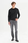 Pamuklu Regular Fit Bisiklet Yaka Erkek Sweat W2520534 001 SİYAH