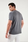 Pamuklu Regular Fit Bisiklet Yaka Erkek T Shirt 5904063 AÇIK HAKİ