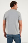 Pamuklu Regular Fit Bisiklet Yaka Erkek T Shirt 59020204 GRİ MELANJ