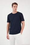 Pamuklu Regular Fit Bisiklet Yaka Erkek T Shirt 5904074 İNDİGO