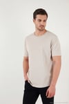 Pamuklu Regular Fit Bisiklet Yaka Erkek T Shirt 5904074 TAŞ