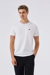 Pamuklu Regular Fit Bisiklet Yaka Erkek T Shirt 6SM5058-OF BEYAZ