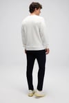 Pamuklu Regular Fit Bisiklet Yaka Erkek Sweat EM623-OF BEYAZ