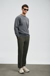 Pamuklu Regular Fit Bisiklet Yaka Erkek Sweat 112030177 KOYU GRİ