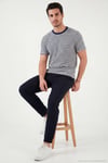 Pamuklu Regular Fit Bisiklet Yaka Erkek T Shirt 5904027 İNDİGO