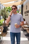 Pamuklu Regular Fit Bisiklet Yaka Erkek T Shirt 59020204 GRİ
