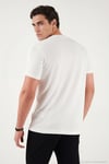 Pamuklu Regular Fit Bisiklet Yaka Erkek T Shirt 5904063 EKRU