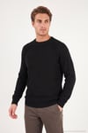 Pamuklu Regular Fit Bisiklet Yaka Erkek Kazak 7020263 SİYAH