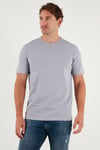 Pamuklu Regular Fit Bisiklet Yaka Erkek T Shirt 59020204 GRİ