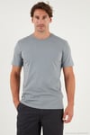 Pamuklu Regular Fit Bisiklet Yaka Erkek T Shirt 59020204 AÇIK GRİ