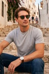 Pamuklu Regular Fit Bisiklet Yaka Erkek T Shirt 59020204 GRİ MELANJ