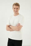 Pamuklu Regular Fit Bisiklet Yaka Erkek T Shirt 5904095 EKRU