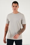 Pamuklu Regular Fit Bisiklet Yaka Erkek T Shirt 59020204 KÜL